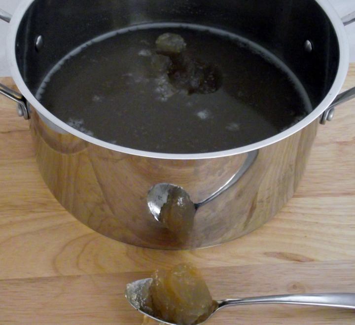 Beef Stock Showing the Gelatin