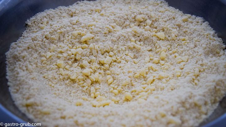 Flour and butter for pastry crust.