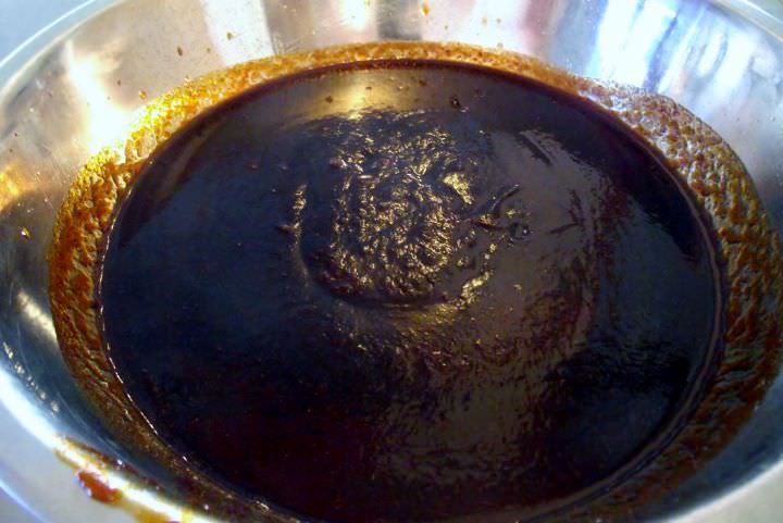 Barbecue sauce in a bowl.
