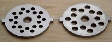 Fine and coarse grinder plates