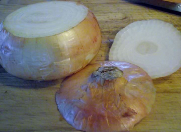 Cutting an onion, properly.