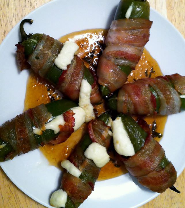 Bacon wrapped jalapeno poppers