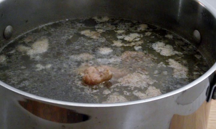 Beef Stock on the stove