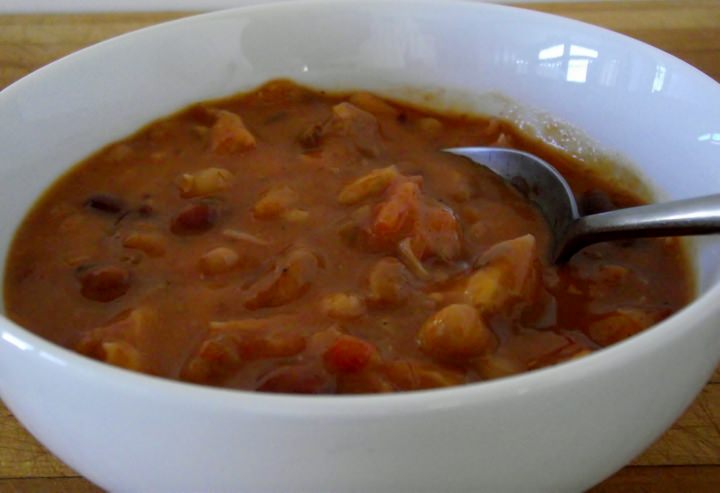 A bowl of 15 bean soup.