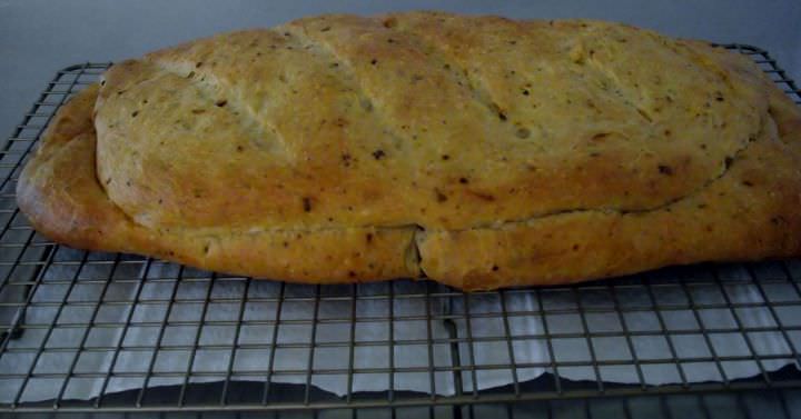 Stromboli recipe or stuffed bread.