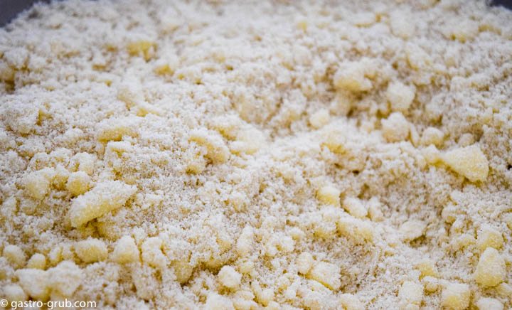 Flour and butter for pastry crust.