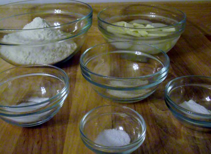 Mise en place for my buttermilk biscuits recipe.