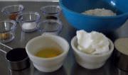 Ingredients for molasses cookie recipe.