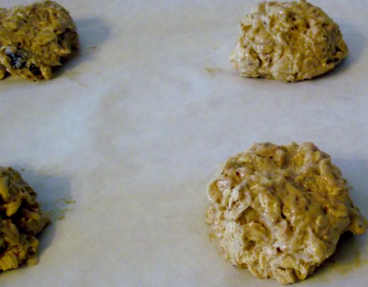 Forming the cookie dough into balls.