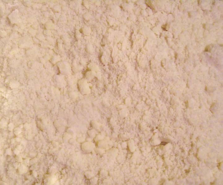 Flour and butter mixture for pastry crust.