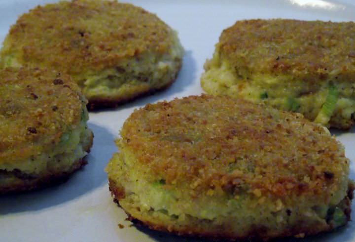 Potato pancakes on a plate.