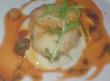 Scallop in a citrus gastrique