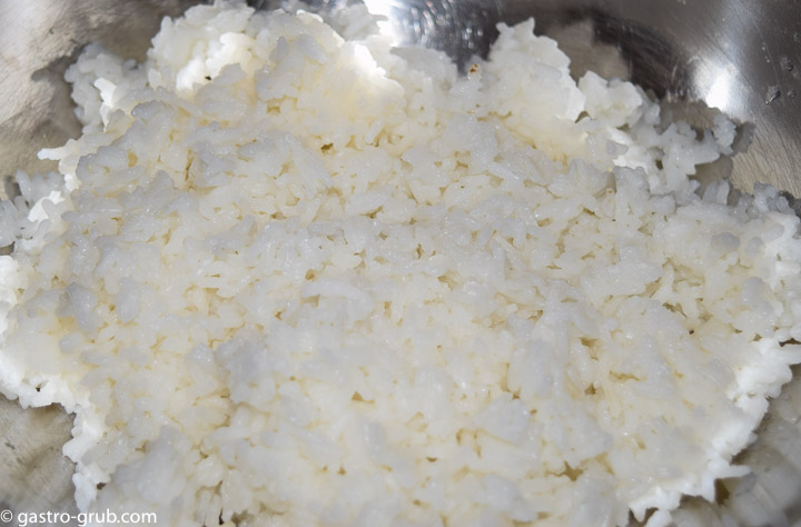 White rice for Hawaiian poke.