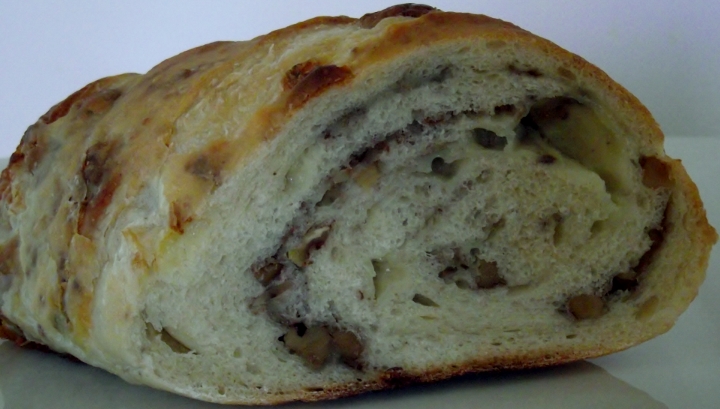 Blue cheese walnut sourdough bread.