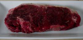 Grass Fed Raw NY Strip Steak.