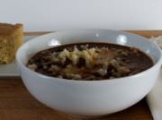 Black bean chili con carne. Black bean chili con carne.