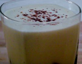 Homemade eggnog.