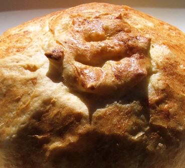 Loaf of homemade Italian bread.