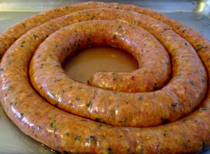 Homemade Italian sausage.