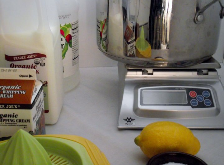 Mise En Place for ricotta