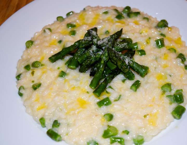 Asparagus risotto.