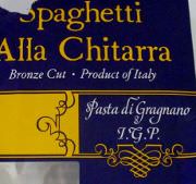 Dried pasta package showing IGP designation. Dried pasta package showing IGP designation.