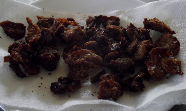 Beef chicharrones. Beef chicharrones.